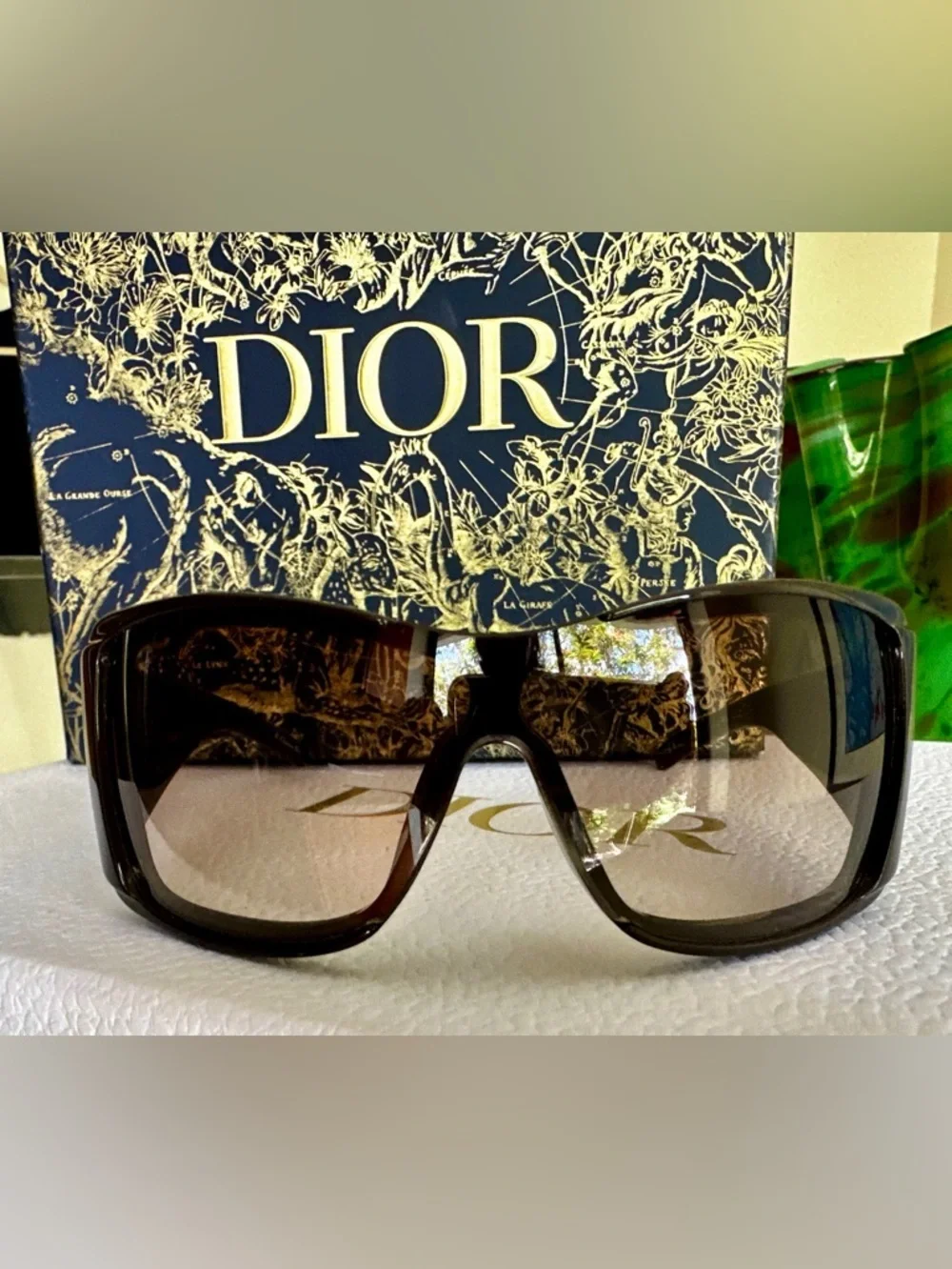 VTG Christian Dior "Diorstripes" 2 Wraparound Sunglasses - Picture 4 of 8